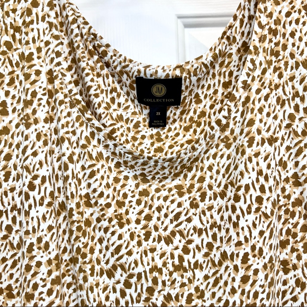 JM Collection Open Shoulder Top Size 2X - Picture 2 of 3